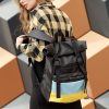 Рюкзак роллтоп жіночий Sambag RollTop LTH чорний з прапором України