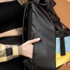 Рюкзак роллтоп жіночий Sambag RollTop LTH чорний з прапором України