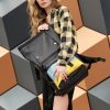 Рюкзак роллтоп жіночий Sambag RollTop LTH чорний з прапором України