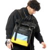Рюкзак роллтоп чоловічий Sambag RollTop LTH чорний з прапором України