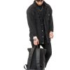 Рюкзак роллтоп чоловічий Sambag RollTop LTH чорний з прапором України