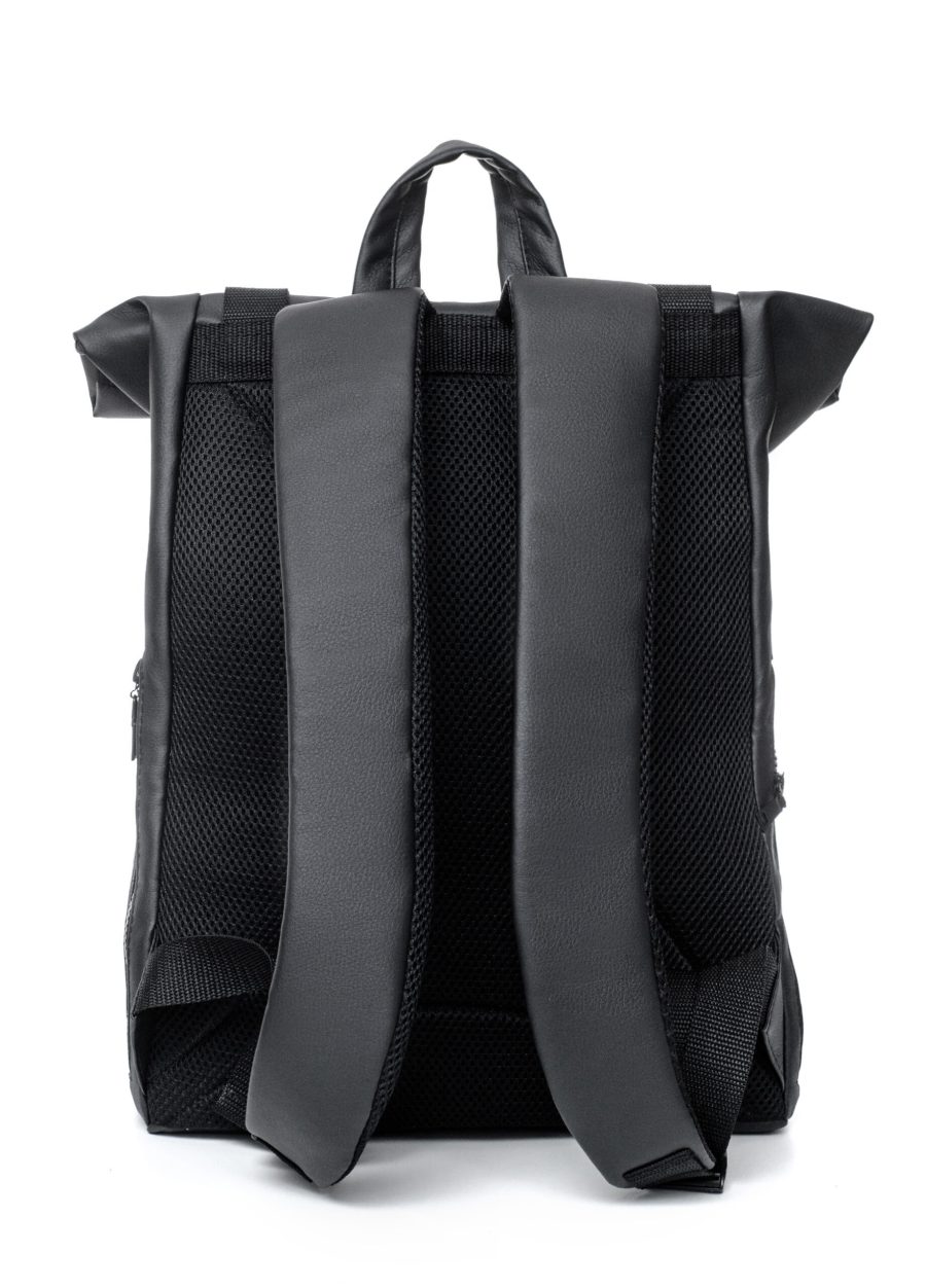 Рюкзак роллтоп чоловічий Sambag RollTop LTH чорний з прапором України
