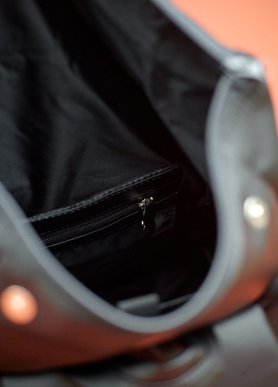 Рюкзак жіночий для ноутбука Sambag RollTop LTT чорний з принтом