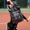 Рюкзак жіночий для ноутбука Sambag RollTop LTT чорний з принтом