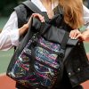 Рюкзак жіночий для ноутбука Sambag RollTop LTT чорний з принтом