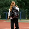 Рюкзак жіночий для ноутбука Sambag RollTop LTT чорний з принтом