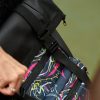 Рюкзак жіночий для ноутбука Sambag RollTop LTT чорний з принтом