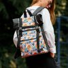 Рюкзак роллтоп жіночий для ноутбука Sambag RollTop чорний з принтом