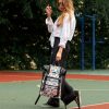 Рюкзак роллтоп жіночий для ноутбука Sambag RollTop чорний з принтом