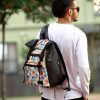 Рюкзак чоловічий Sambag RollTop Zard чорний з принтом