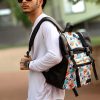 Рюкзак чоловічий Sambag RollTop Zard чорний з принтом