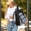 Рюкзак жіночий для ноутбука Sambag RollTop LTT з принтом чорний