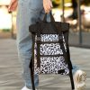 Рюкзак жіночий для ноутбука Sambag RollTop LTT з принтом чорний