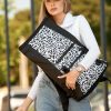 Рюкзак жіночий для ноутбука Sambag RollTop LTT з принтом чорний