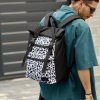Мужской рюкзак Sambag RollTop ZARD черный с принтом