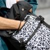 Мужской рюкзак Sambag RollTop ZARD черный с принтом