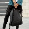 Мужской рюкзак Sambag RollTop ZARD черный с принтом