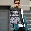 Мужской рюкзак Sambag RollTop ZARD черный с принтом