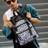 Мужской рюкзак Sambag RollTop ZARD черный с принтом