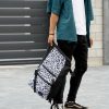 Мужской рюкзак Sambag RollTop ZARD черный с принтом