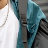 Мужской рюкзак Sambag RollTop ZARD черный с принтом