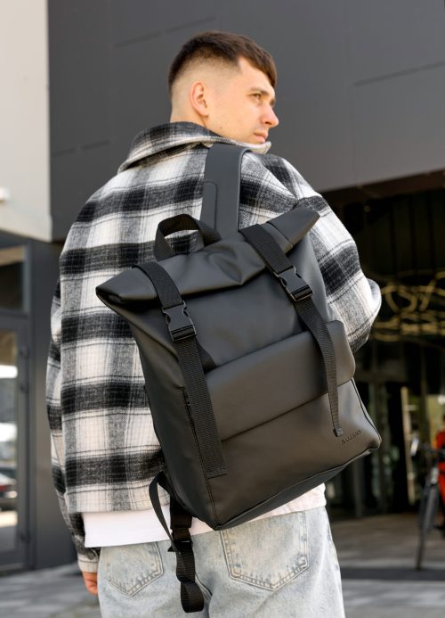 Мужской рюкзак роллтоп Sambag RollTop Milton черный
