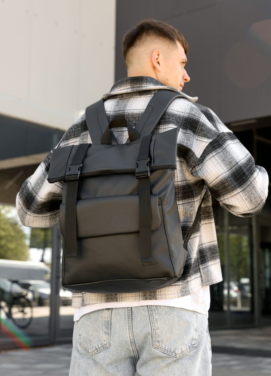 Рюкзак роллтоп чоловічий Sambag RollTop Milton чорний