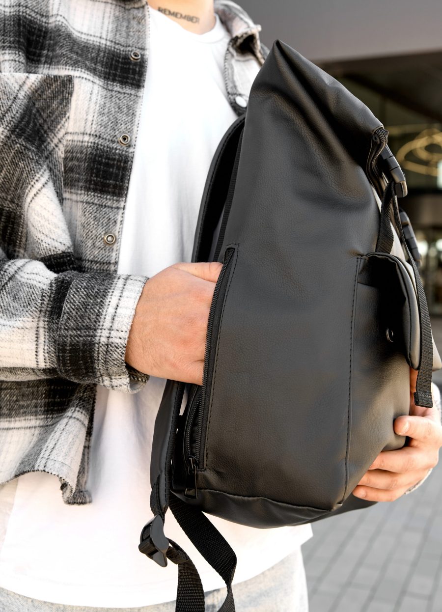 Рюкзак роллтоп чоловічий Sambag RollTop Milton чорний