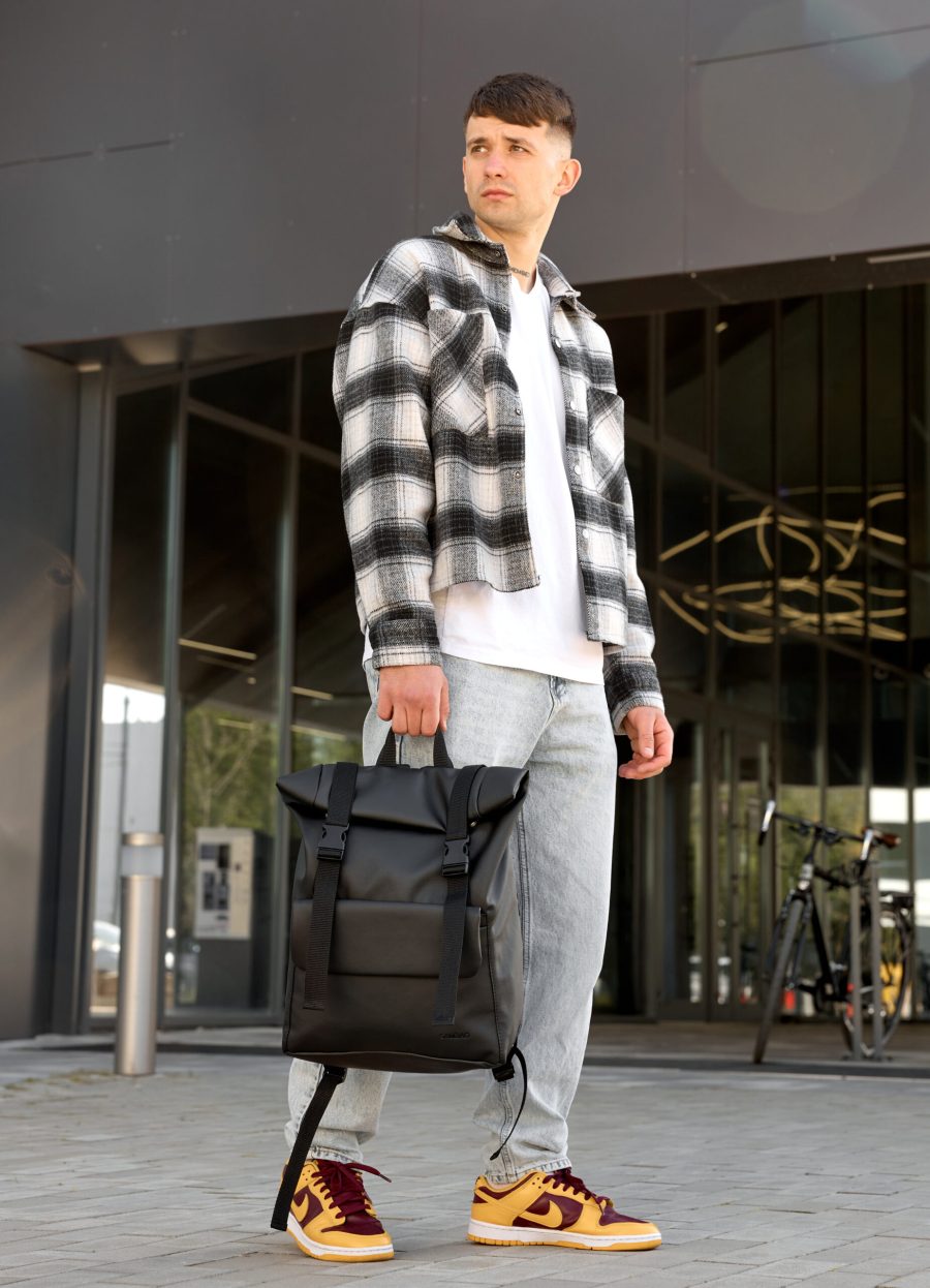Рюкзак роллтоп чоловічий Sambag RollTop Milton чорний