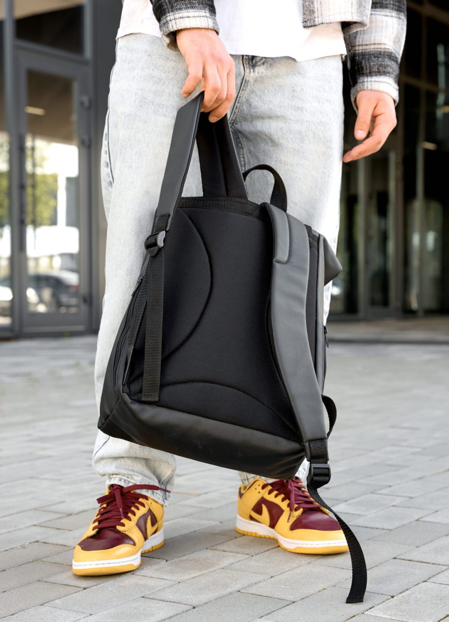 Рюкзак роллтоп чоловічий Sambag RollTop Milton чорний