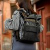 Женский рюкзак роллтоп RollTop Milton крокодил черный