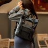 Женский рюкзак роллтоп RollTop Milton крокодил черный