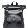 Женский рюкзак роллтоп RollTop Milton крокодил черный