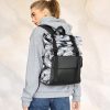 Рюкзак роллтоп жіночий RollTop Milton чорний з принтом