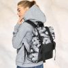 Рюкзак роллтоп жіночий RollTop Milton чорний з принтом