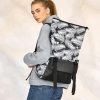 Рюкзак роллтоп жіночий RollTop Milton чорний з принтом