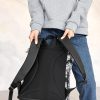 Рюкзак роллтоп жіночий RollTop Milton чорний з принтом