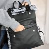 Рюкзак роллтоп жіночий RollTop Milton чорний з принтом