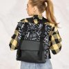 Рюкзак роллтоп жіночий RollTop Milton чорний з принтом