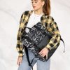 Рюкзак роллтоп жіночий RollTop Milton чорний з принтом