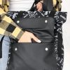 Рюкзак роллтоп жіночий RollTop Milton чорний з принтом