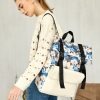 Рюкзак роллтоп жіночий RollTop Milton з принтом молочний