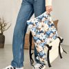 Рюкзак роллтоп жіночий RollTop Milton з принтом молочний