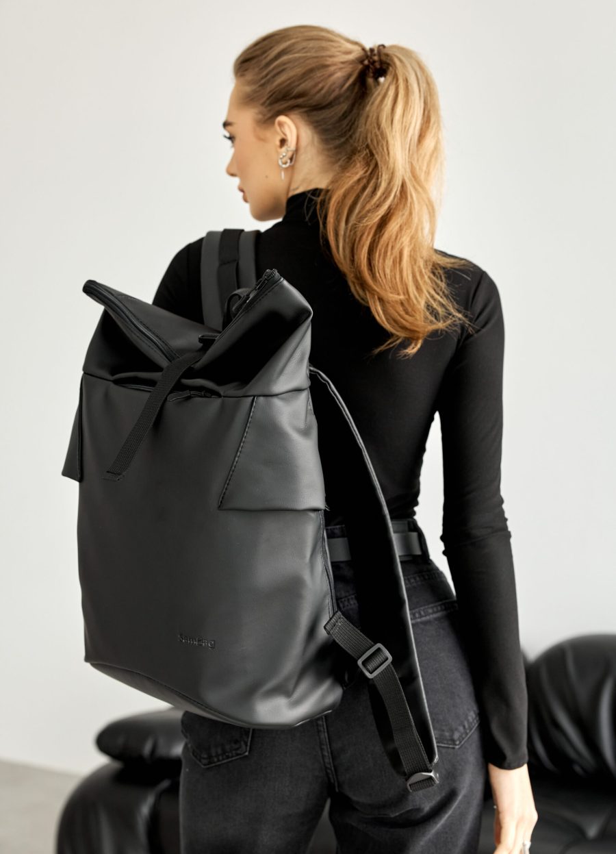 Женский рюкзак роллтоп Sambag RollTop KZN черный