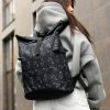 Женский рюкзак роллтоп Sambag RollTop KZN с принтом черный