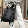 Женский рюкзак роллтоп Sambag RollTop KZN с принтом черный
