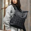 Женский рюкзак роллтоп Sambag RollTop KZN с принтом черный