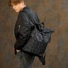 Мужской рюкзак роллтоп Sambag RollTop KZN черный принт