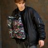 Мужской рюкзак роллтоп Sambag RollTop KZN черный принт