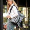 Рюкзак роллтоп жіночий Sambag RollTop KZN принт білий з чорним